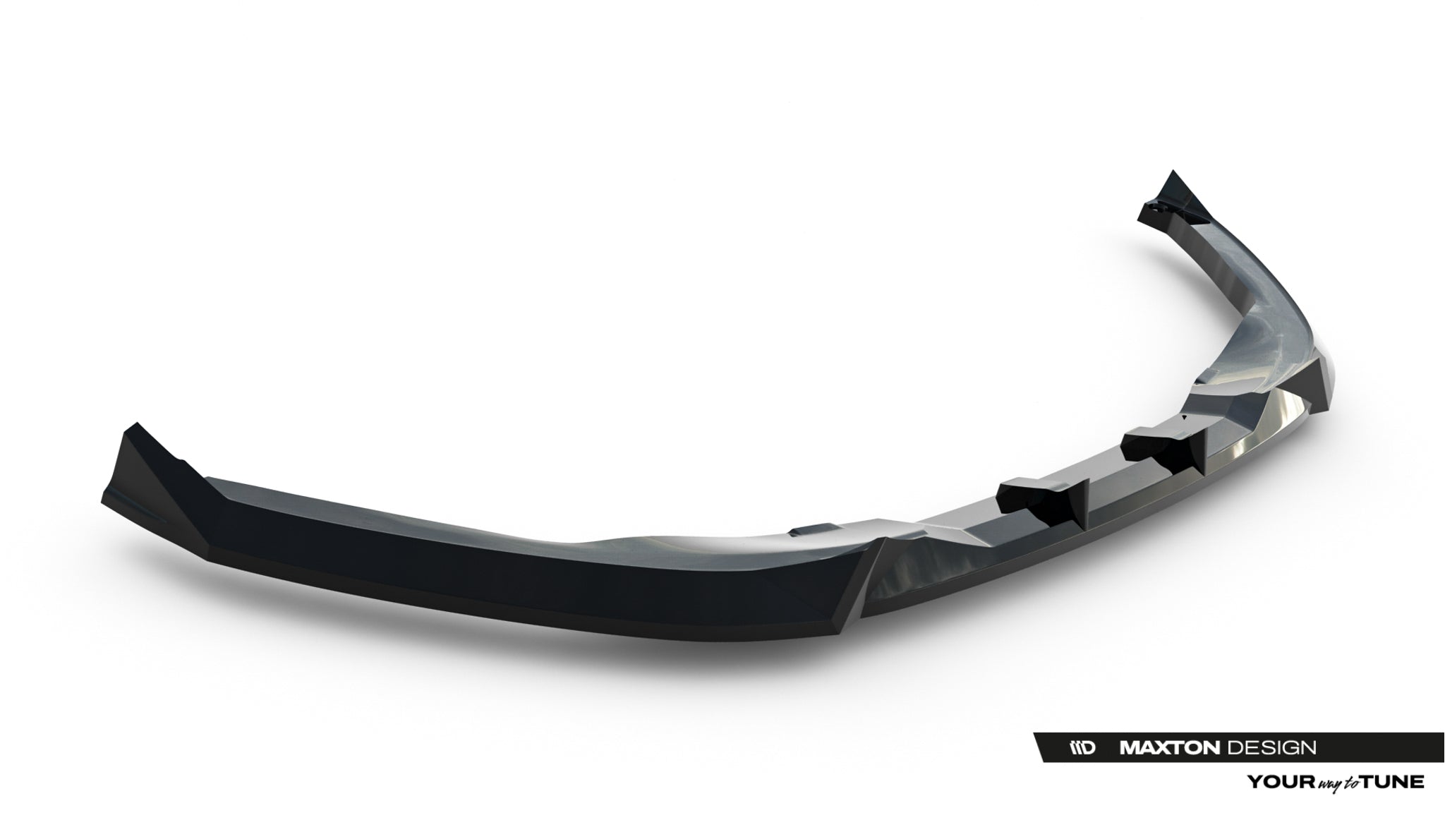 Maxton Design Street+ Spoilerlippe Front Ansatz passend für Toyota C-HR Mk2 schwarz Hochglanz
