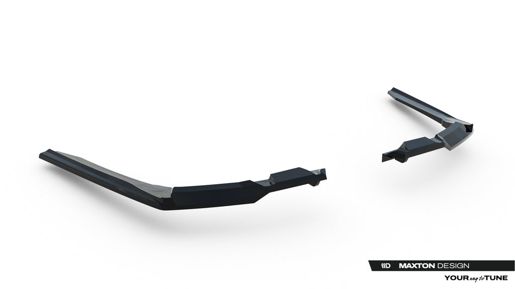 Maxton Design Heck Ansatz Flaps Diffusor V.2 passend für BMW 5er / i5 M-Paket Limousine / Touring G60 / G61 schwarz Hochglanz