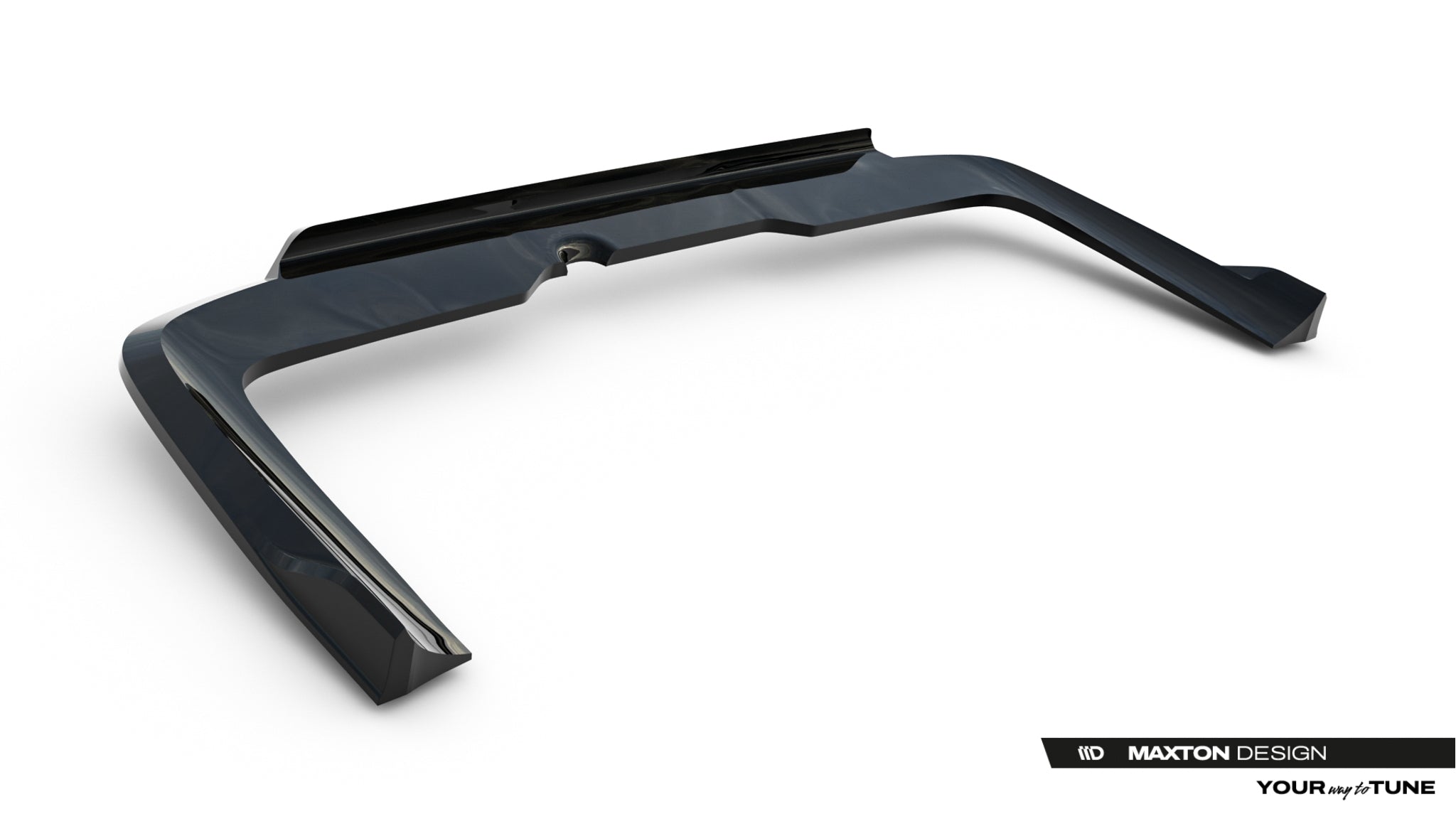 Maxton Design Street+ Mittlerer Diffusor Race Passend für Mercedes-Benz V AMG-Line W447 Facelift 2 Schwarz Hochglanz