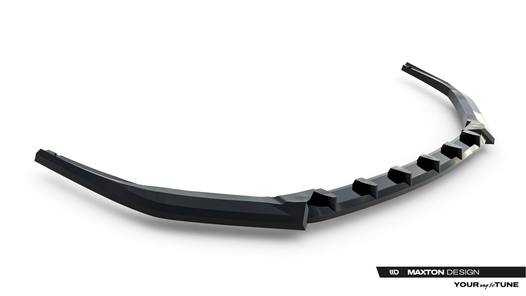 Maxton Design Street+ Spoilerlippe Front Ansatz passend für Lexus RX F-Sport Mk4 Facelift schwarz Hochglanz