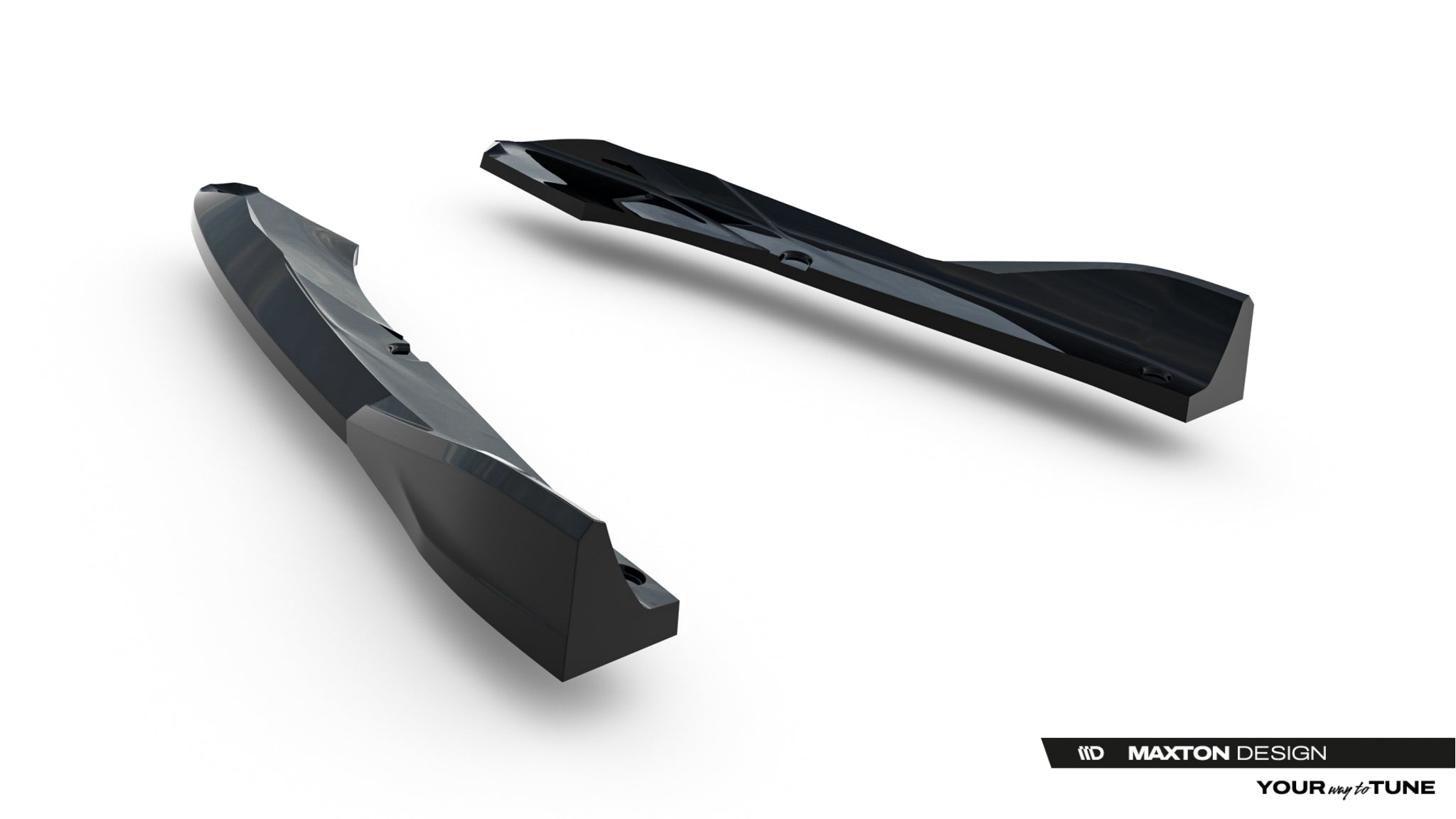 Maxton Design Heck Ansatz Flaps Diffusor V.6 passend für Cupra Leon ST Mk1 Facelift schwarz Hochglanz