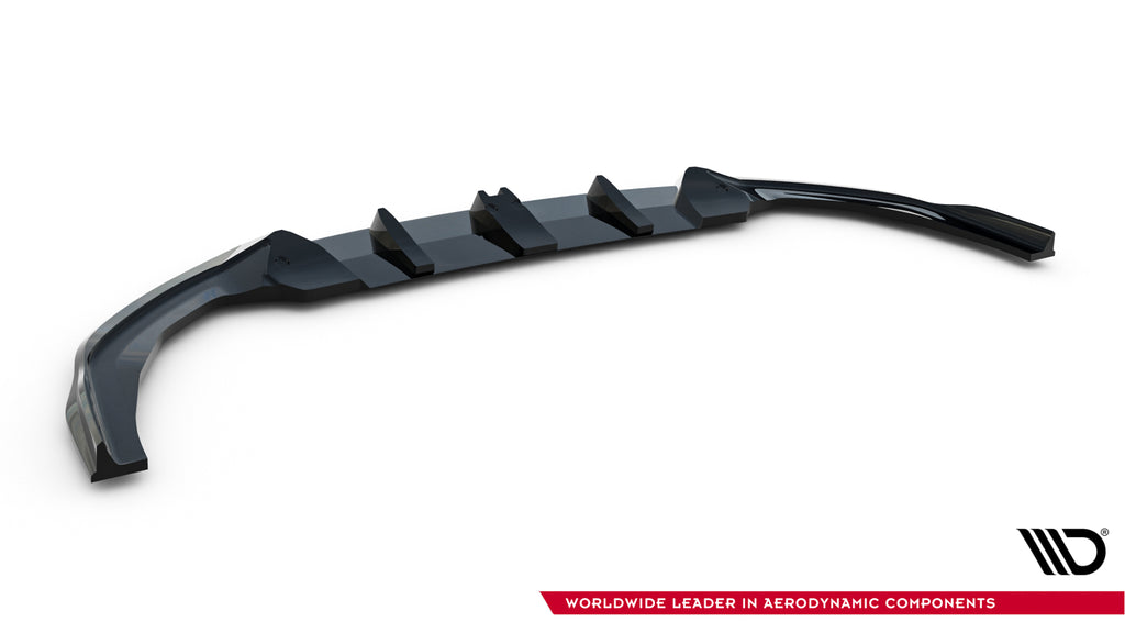 Maxton Design Street+ Spoilerlippe Front Ansatz V.2 passend für BMW M135i M Performance F70 schwarz Hochglanz