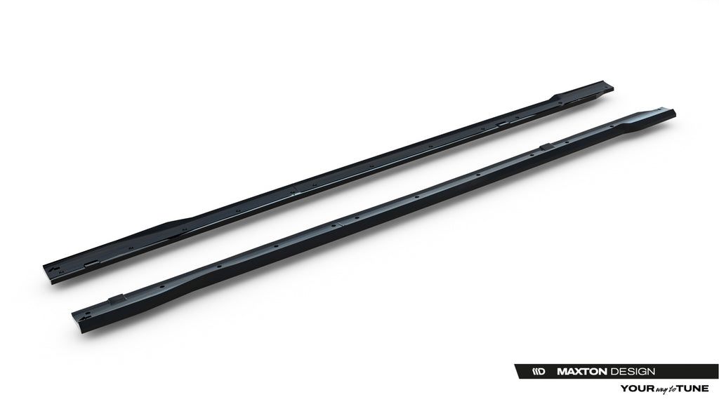 Maxton Design Street+ Seitenschweller Leisten Passend für Ford Transit Custom Msrt Mk2 Schwarz Hochglanz
