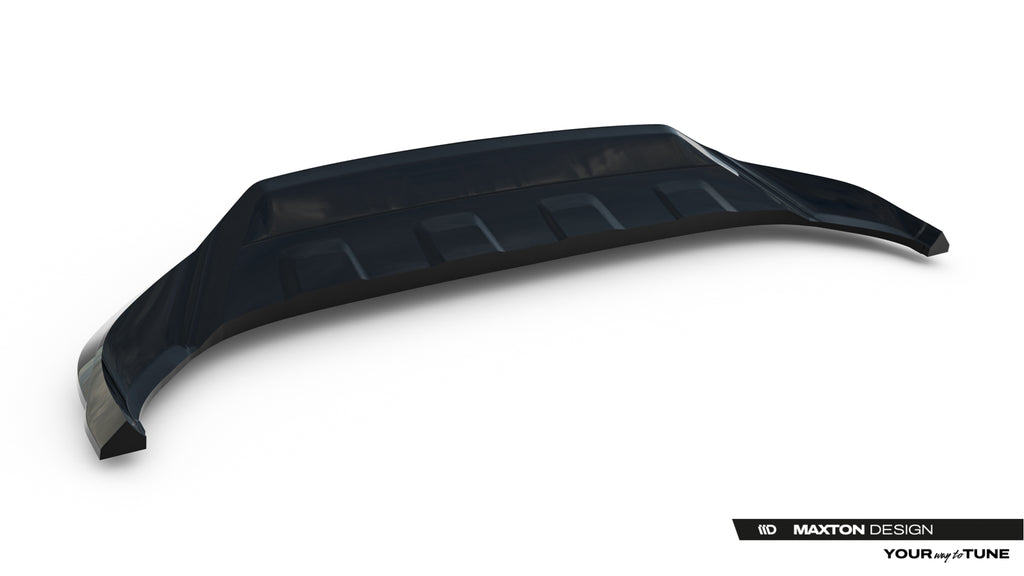 Maxton Design Street+ Spoilerlippe Front Ansatz passend für VW Touareg R-Line Mk3 Facelift schwarz Hochglanz