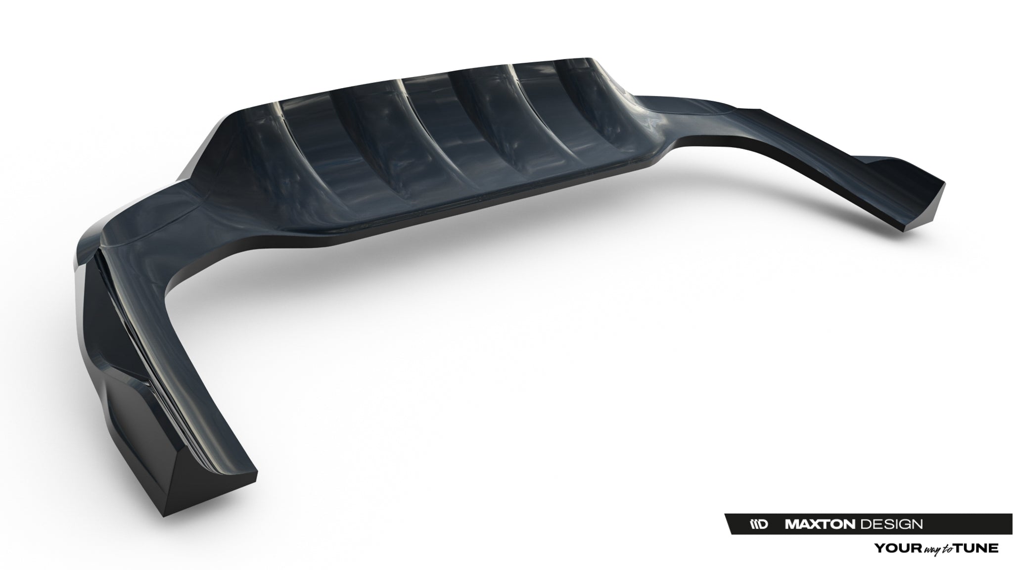 Maxton Design Street+ Mittlerer Diffusor RACE passend für Mercedes-Benz GLC Coupe C254 schwarz Hochglanz