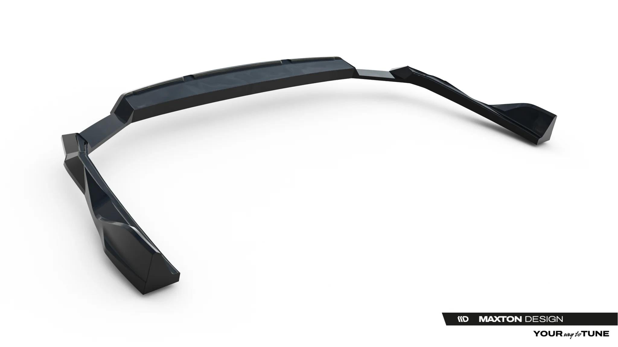 Maxton Design Street+ Mittlerer Diffusor Race Passend für V.4 Audi A6 S-Line C9 Schwarz Hochglanz