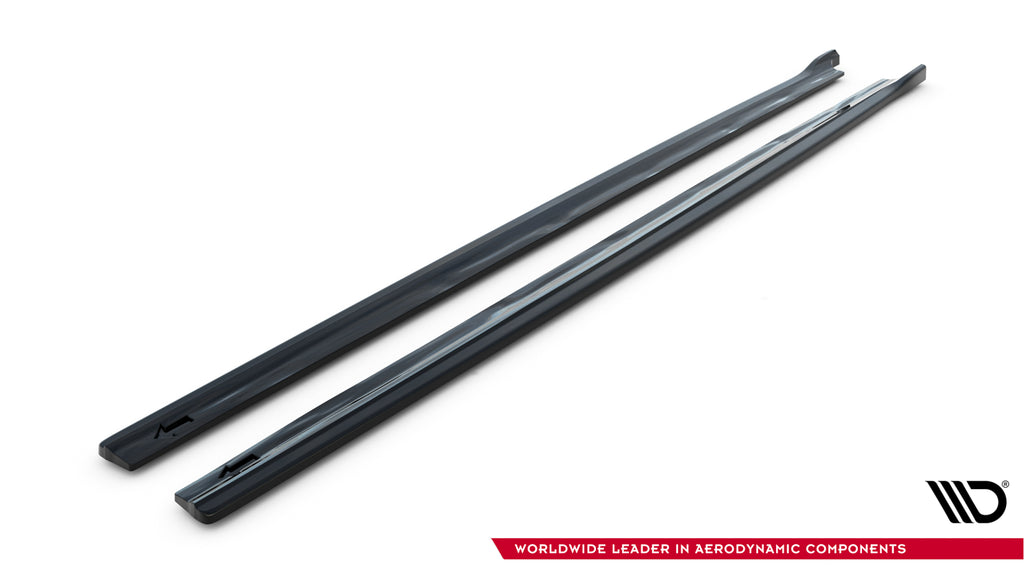 Maxton Design Street+ Seitenschweller Leisten passend für Peugeot Partner Maxi Mk3 schwarz Hochglanz