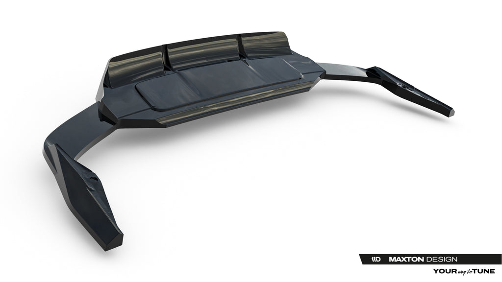 Maxton Design Street+ Mittlerer Diffusor RACE passend für Audi SQ7 Mk2 Facelift 2 schwarz Hochglanz