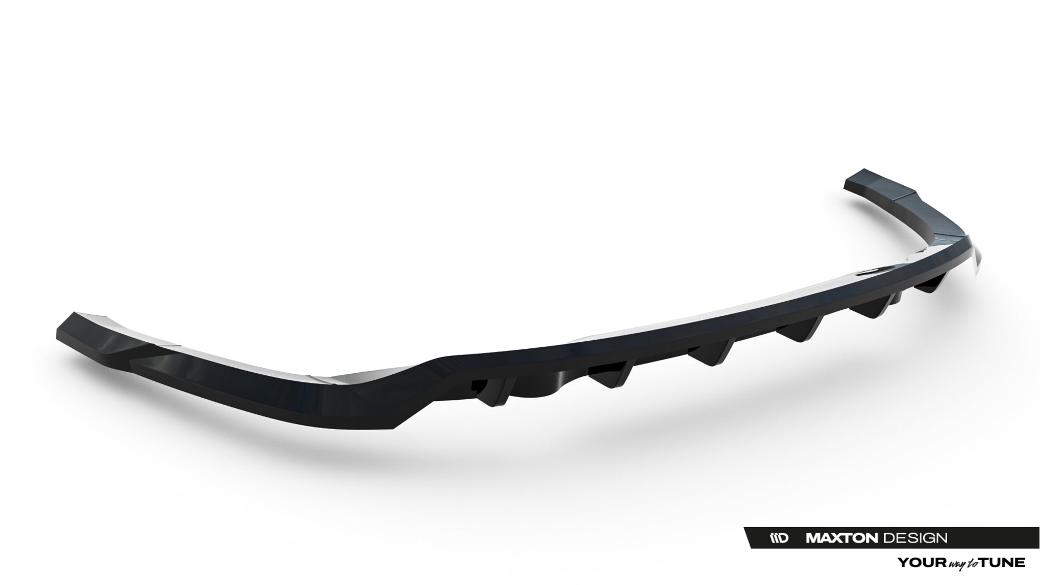 Maxton Design Street+ Mittlerer Diffusor RACE passend für Jaguar F-Pace R-Sport X761 Facelift schwarz Hochglanz