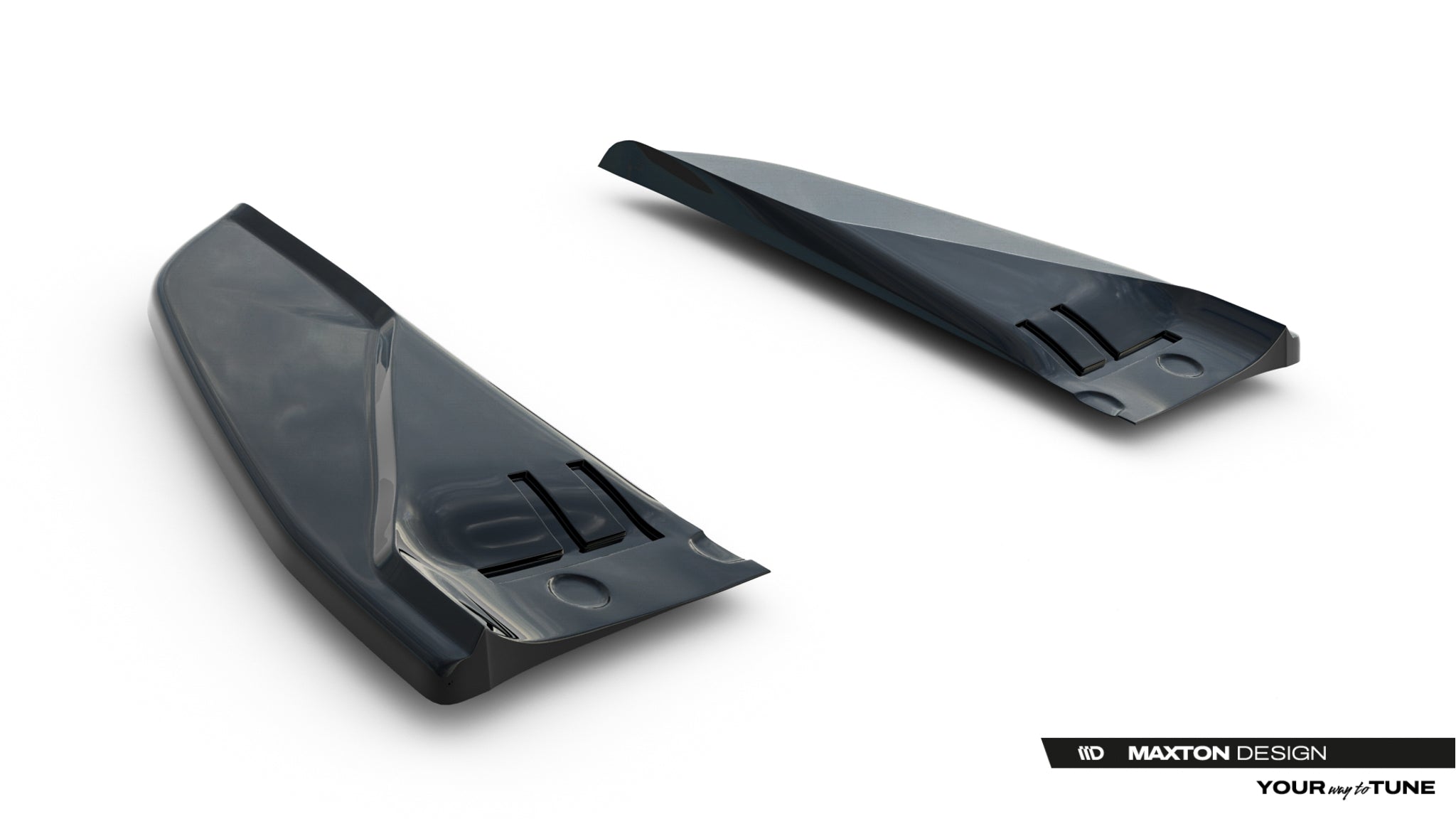 Maxton Design Heck Ansatz Flaps Diffusor V.1 passend für Tesla Model S Mk1 schwarz Hochglanz