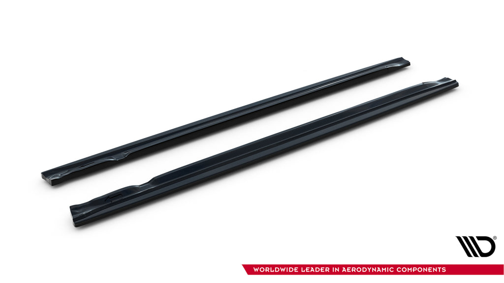 Maxton Design Street+ Seitenschweller Leisten passend für Audi A3 Sportback 8P / 8P Facelift schwarz Hochglanz