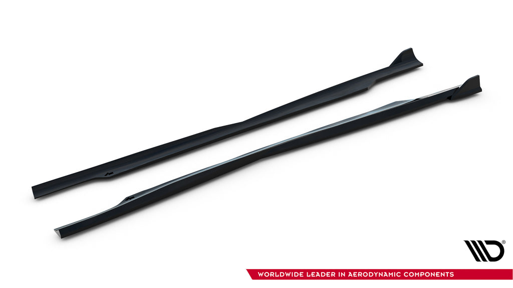 Maxton Design Street+ Seitenschweller Leisten passend für Dodge Charger RT Scat Pack Widebody Mk3 Facelift schwarz Hochglanz