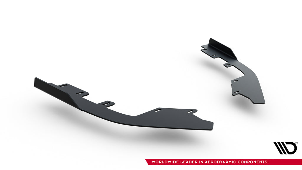 Maxton Design Front Stoßstange Flaps passend für Flaps Audi RS3 Sportback 8Y Facelift schwarz Hochglanz