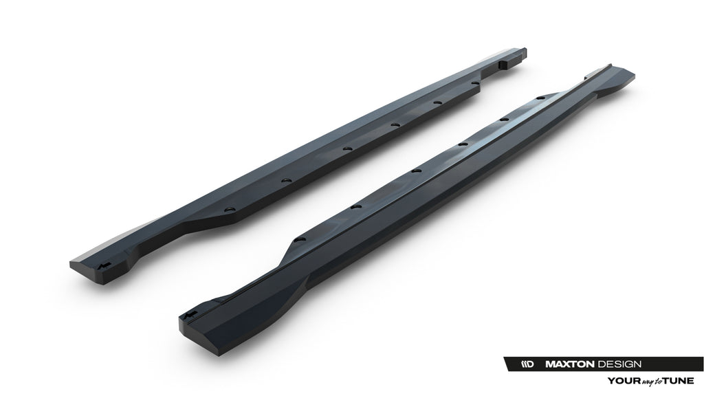 Maxton Design Street+ Seitenschweller Leisten passend für Land Rover Range Rover SVR Mk2 Facelift schwarz Hochglanz