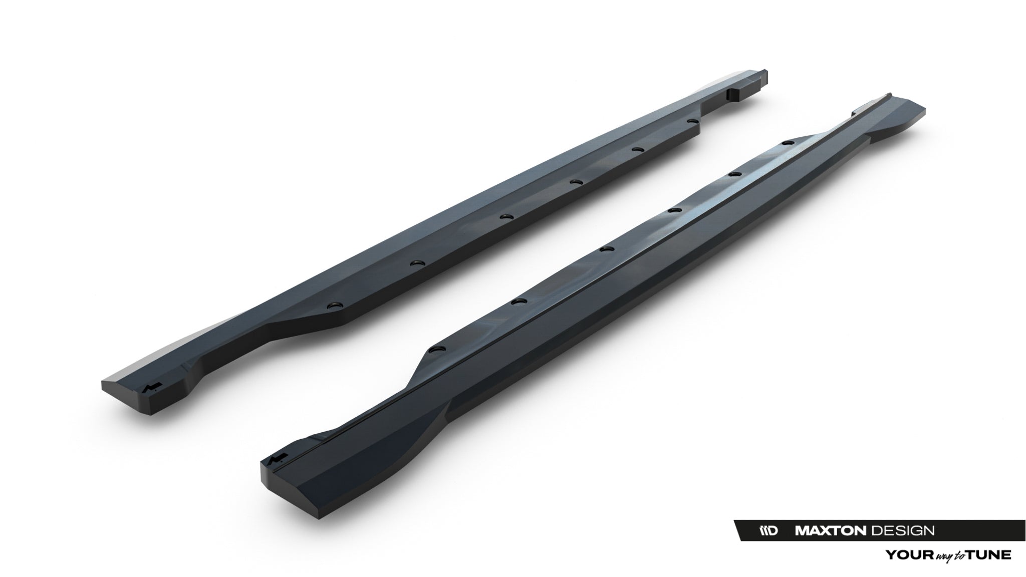 Maxton Design Street+ Seitenschweller Leisten passend für Land Rover Range Rover SVR Mk2 Facelift schwarz Hochglanz