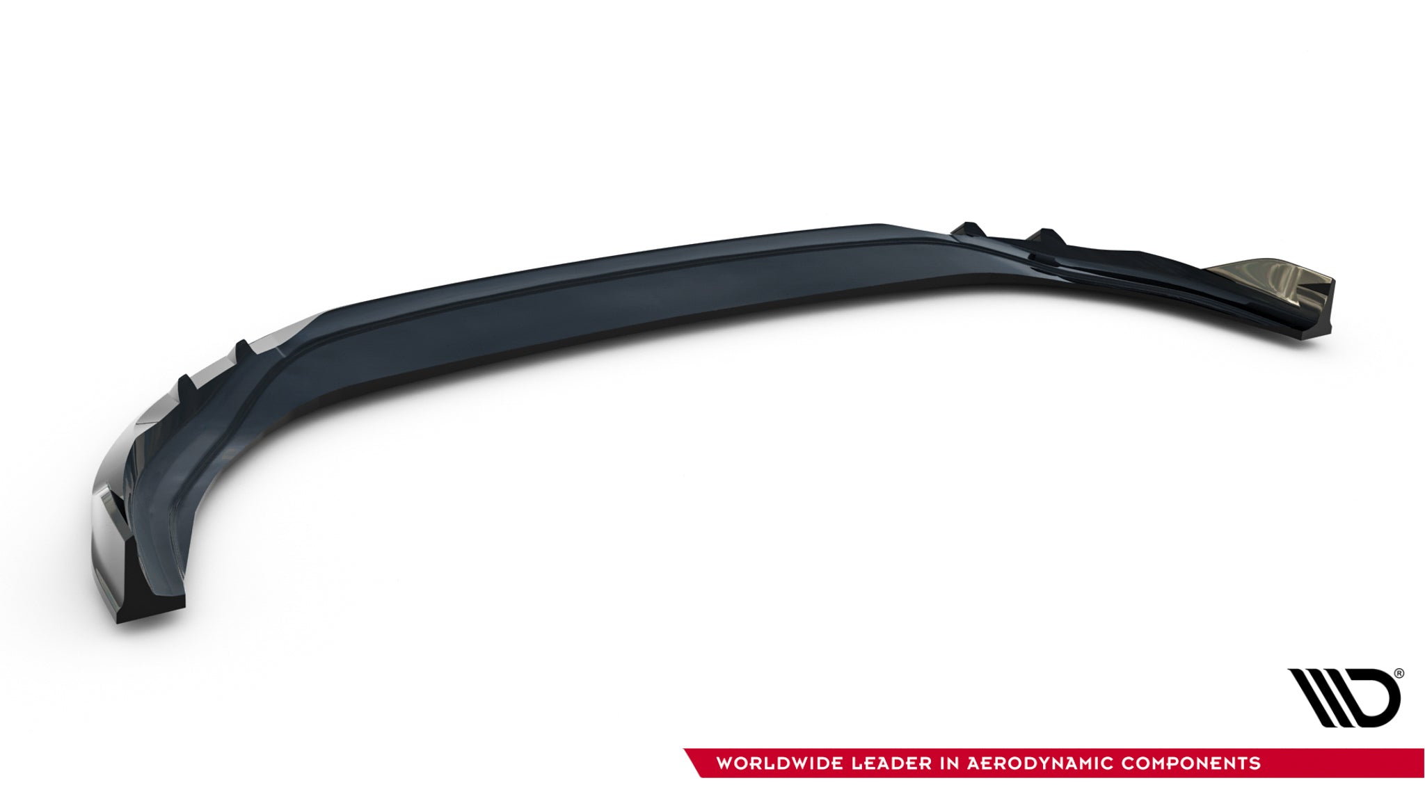 Maxton Design Street+ Spoilerlippe Front Ansatz V.1 passend für VW Golf R Variant Mk8 Facelift schwarz Hochglanz