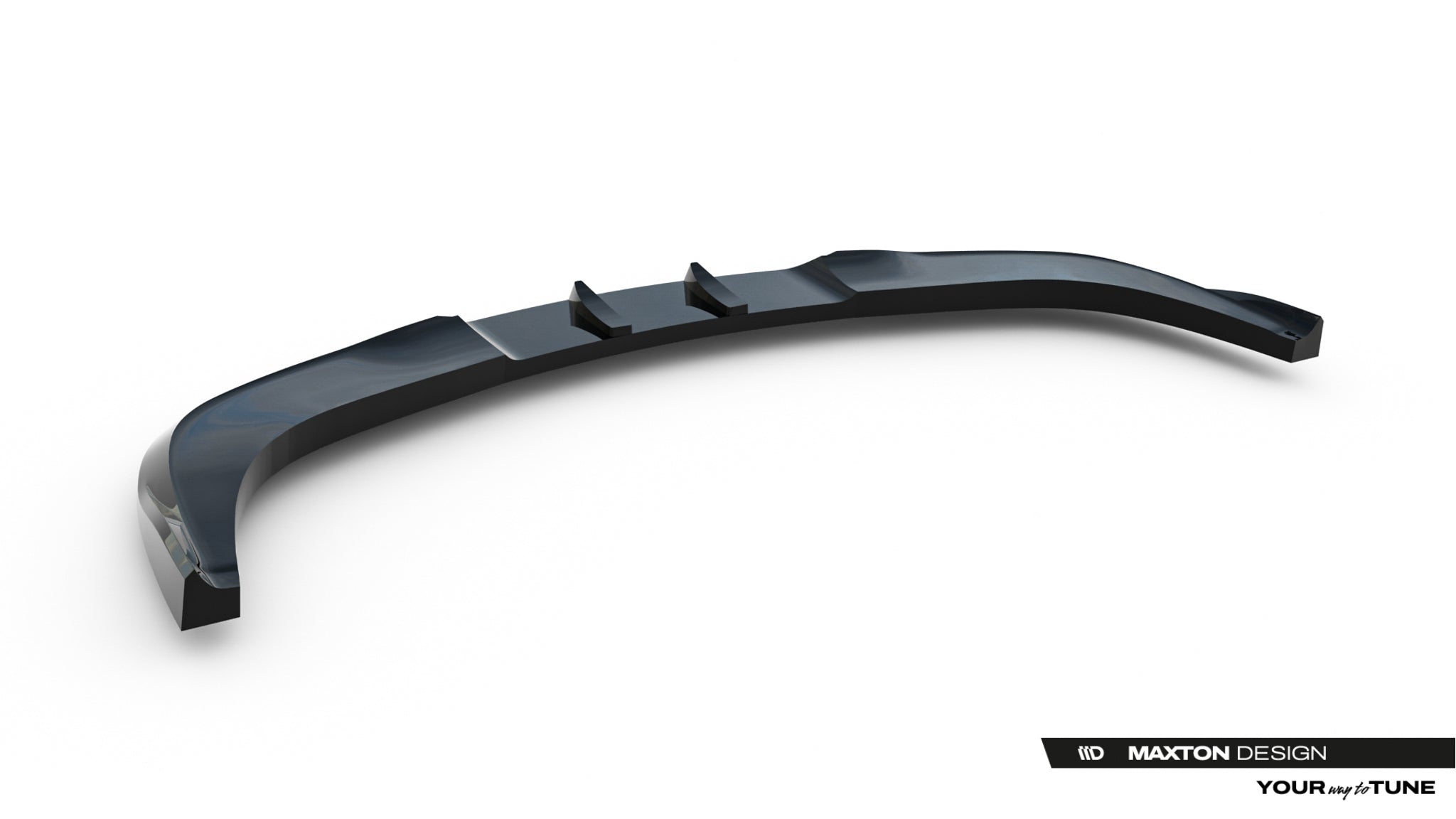 Maxton Design Street+ Spoilerlippe Front Ansatz Passend für Dodge Grand Caravan Mk5 Facelift Schwarz Hochglanz