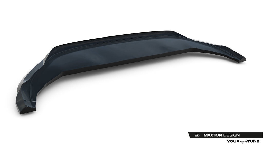 Maxton Design Street+ Spoilerlippe Front Ansatz V.2 passend für VW Tiguan R-Line Mk3 schwarz Hochglanz