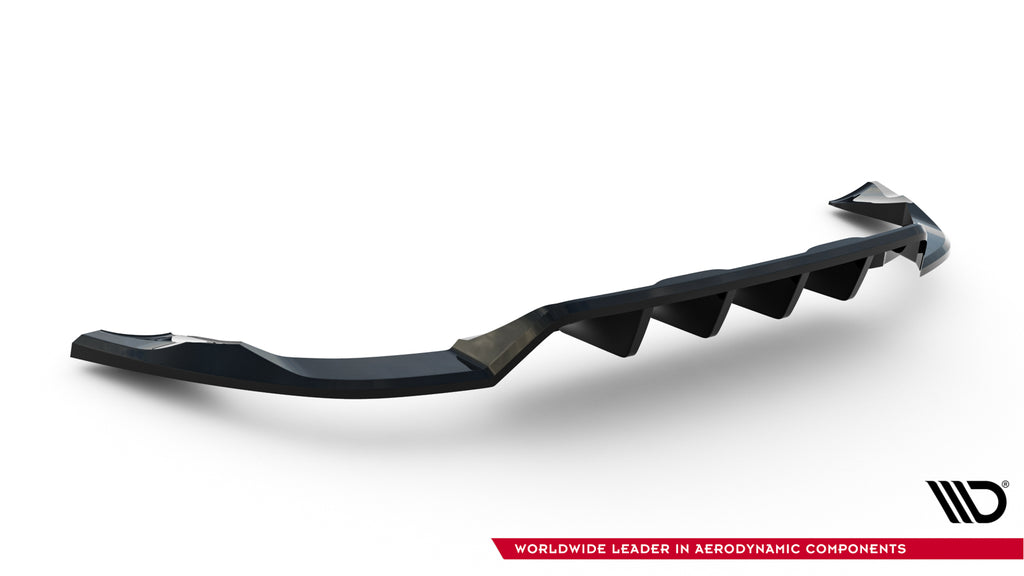 Maxton Design Street+ Mittlerer Diffusor RACE passend für Volvo XC60 Mk1 Facelift schwarz Hochglanz