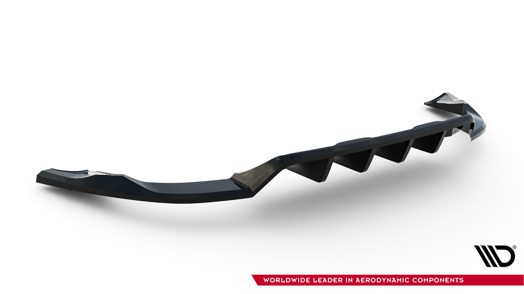 Maxton Design Street+ Mittlerer Diffusor RACE passend für Volvo XC60 Mk1 Facelift schwarz Hochglanz