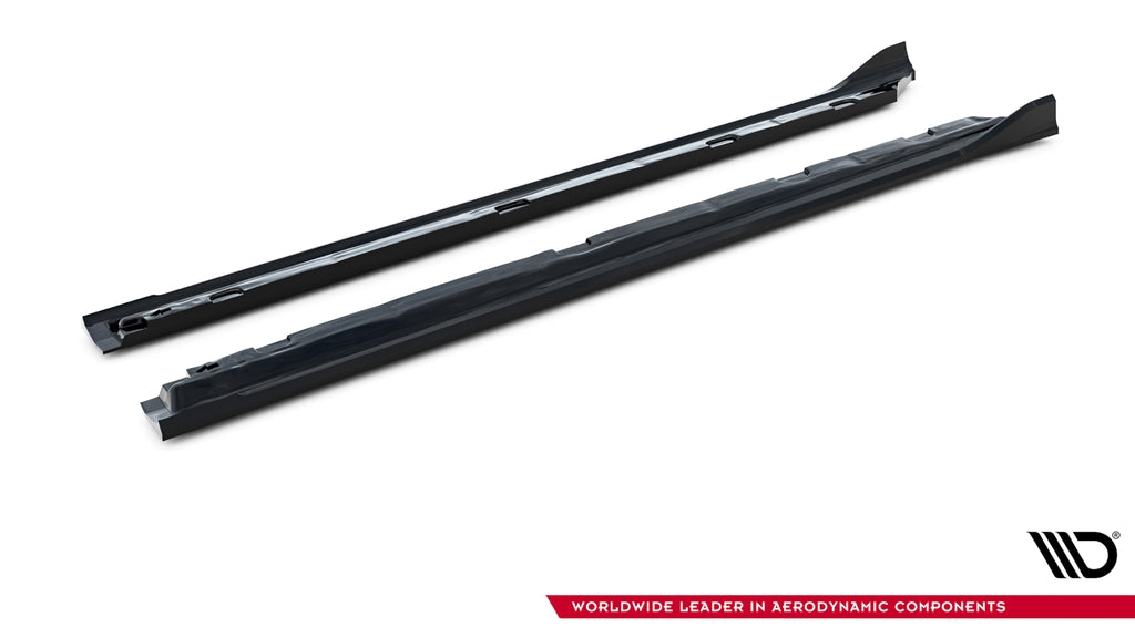 Maxton Design Street+ Seitenschweller Leisten V.2 passend für Skoda Superb Mk4 schwarz Hochglanz