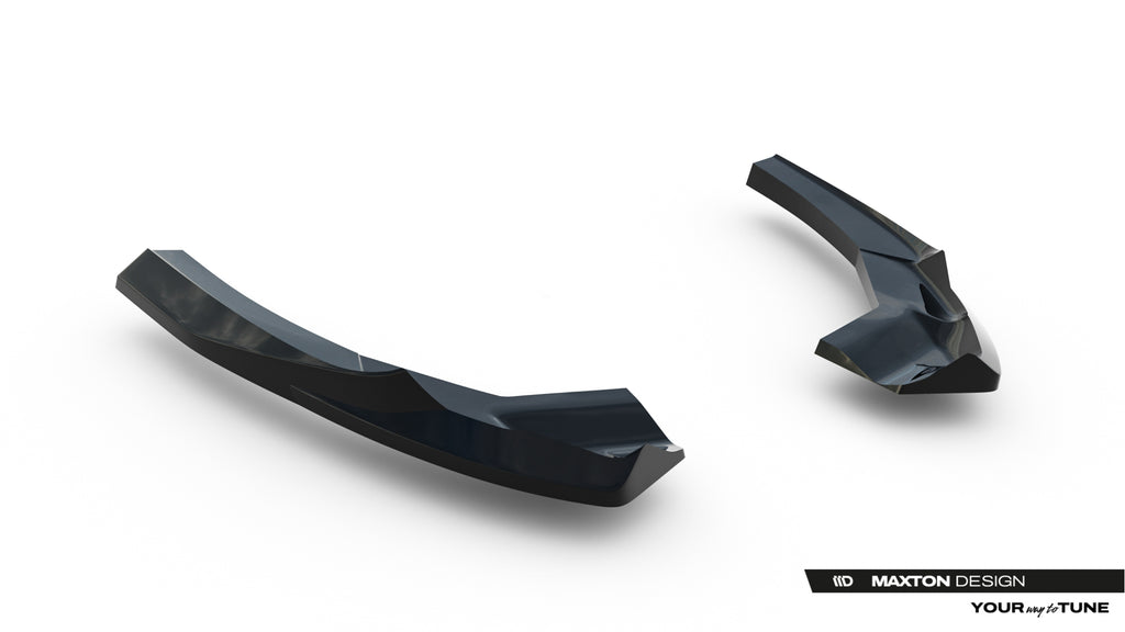 Maxton Design Heck Ansatz Flaps Diffusor V.1 passend für Audi RS3 Sportback 8Y Facelift schwarz Hochglanz
