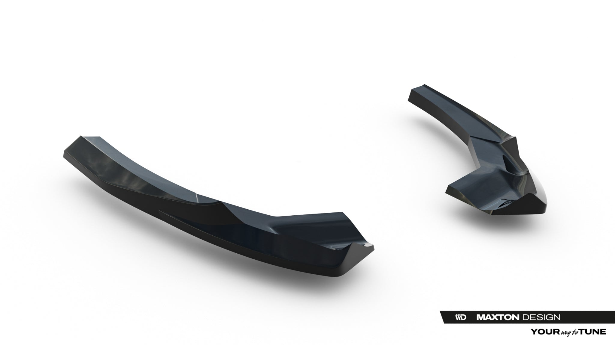 Maxton Design Heck Ansatz Flaps Diffusor V.1 passend für Audi RS3 Sportback 8Y Facelift schwarz Hochglanz