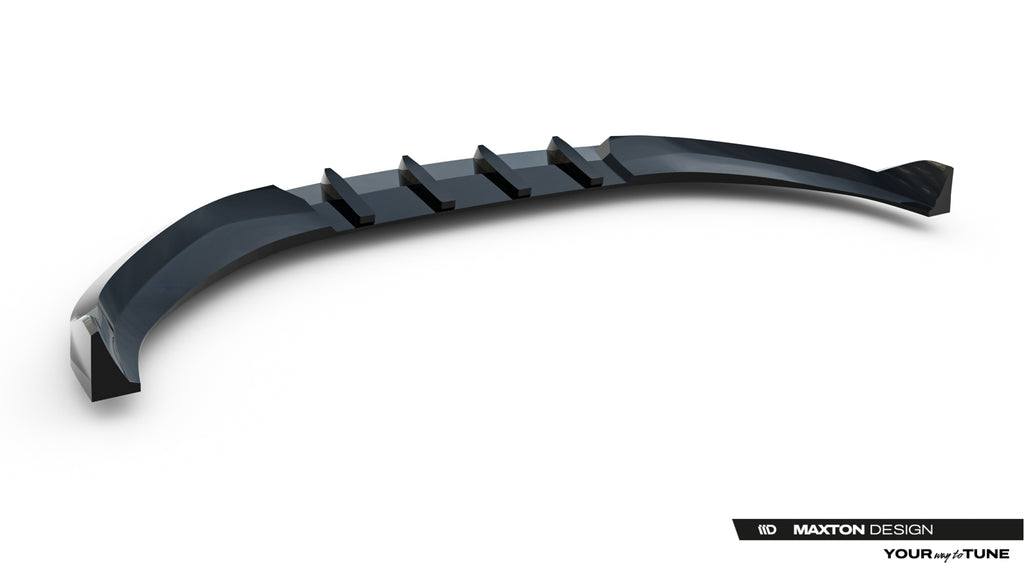 Maxton Design Street+ Spoilerlippe Front Ansatz V.2 passend für Audi A6 S-Line C9 schwarz Hochglanz