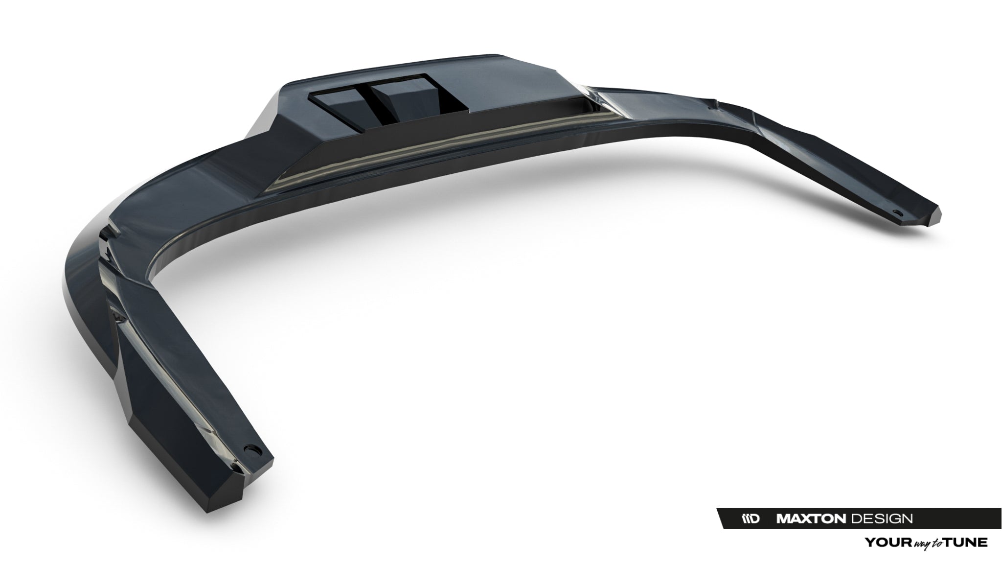 Maxton Design Street+ Mittlerer Diffusor RACE passend für Skoda Kodiaq Sportline Mk2 schwarz Hochglanz