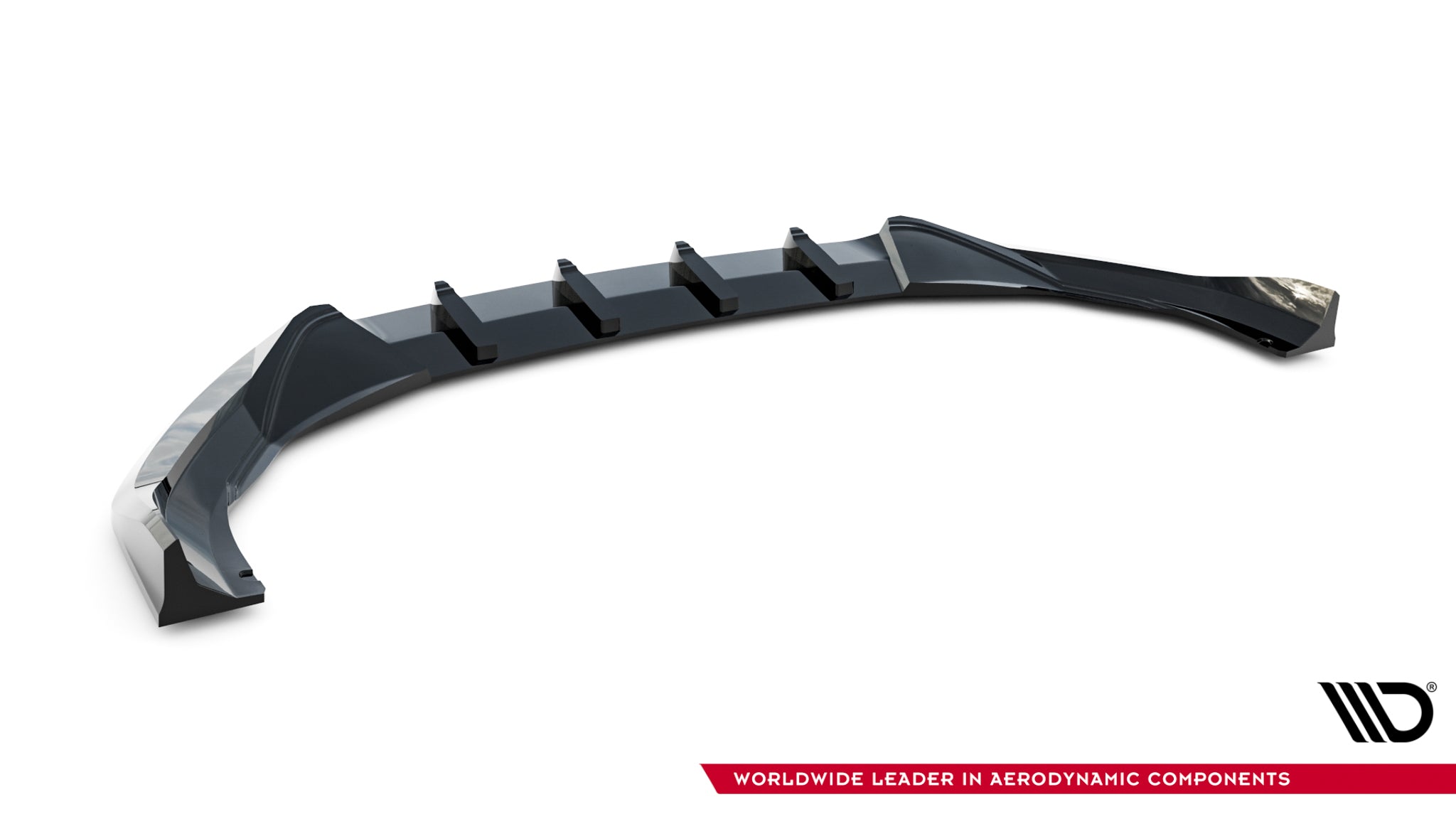 Maxton Design Street+ Spoilerlippe Front Ansatz V.2 passend für Skoda Superb Mk4 schwarz Hochglanz