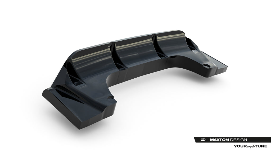Maxton Design Street+ Mittlerer Diffusor RACE passend für BMW X1 M35i U11 schwarz Hochglanz