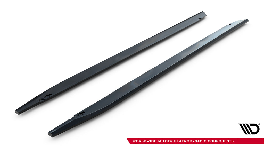 Maxton Design Street+ Seitenschweller Leisten passend für V.1 passend für BMW M135i M Performance F70 schwarz Hochglanz