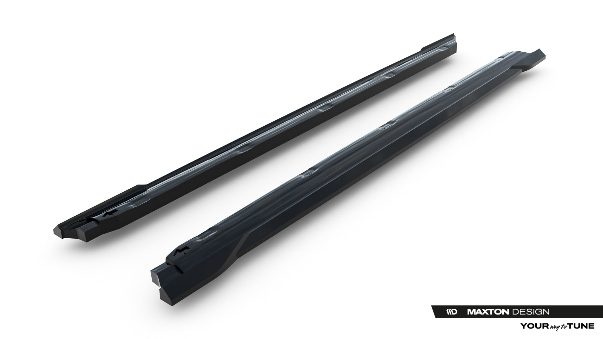 Maxton Design Street+ Seitenschweller Leisten passend für Opel Corsa F Facelift (Mk6 Facelift) schwarz Hochglanz