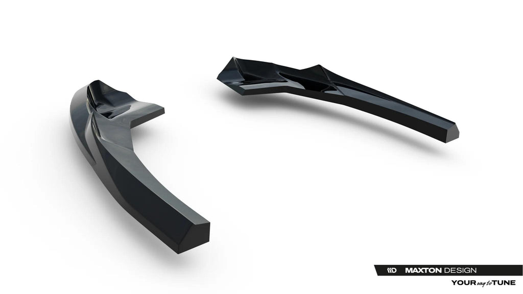 Maxton Design Heck Ansatz Flaps Diffusor V.1 passend für Audi RS3 Limousine 8Y Facelift schwarz Hochglanz