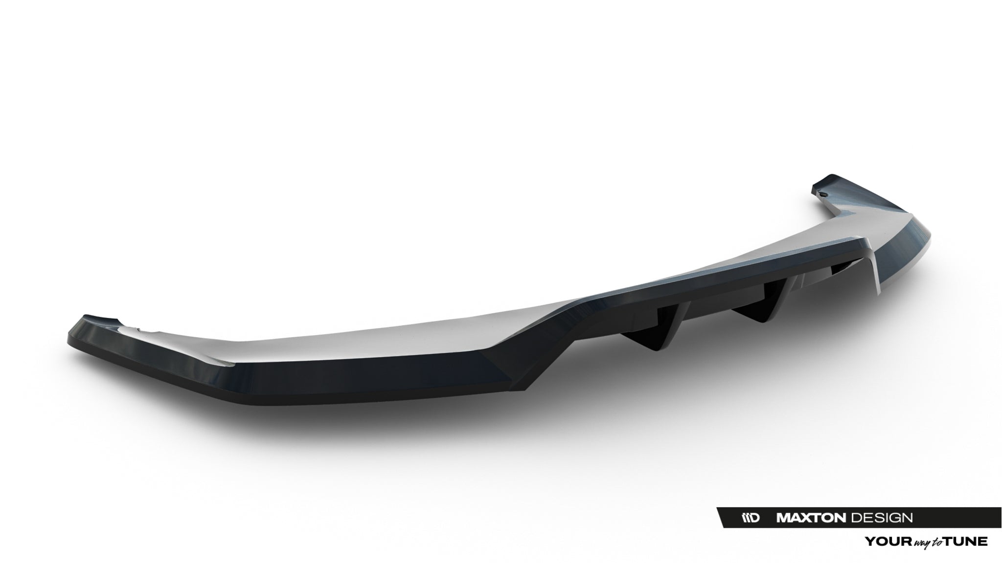 Maxton Design Street+ Mittlerer Diffusor RACE passend für Tesla Model Y Premium Mk1 Facelift schwarz Hochglanz