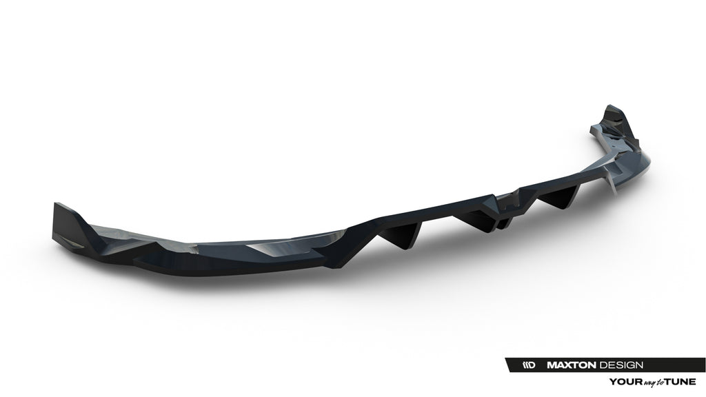 Maxton Design Street+ Mittlerer Diffusor RACE passend für V.3 Audi RS3 Sportback 8Y Facelift schwarz Hochglanz