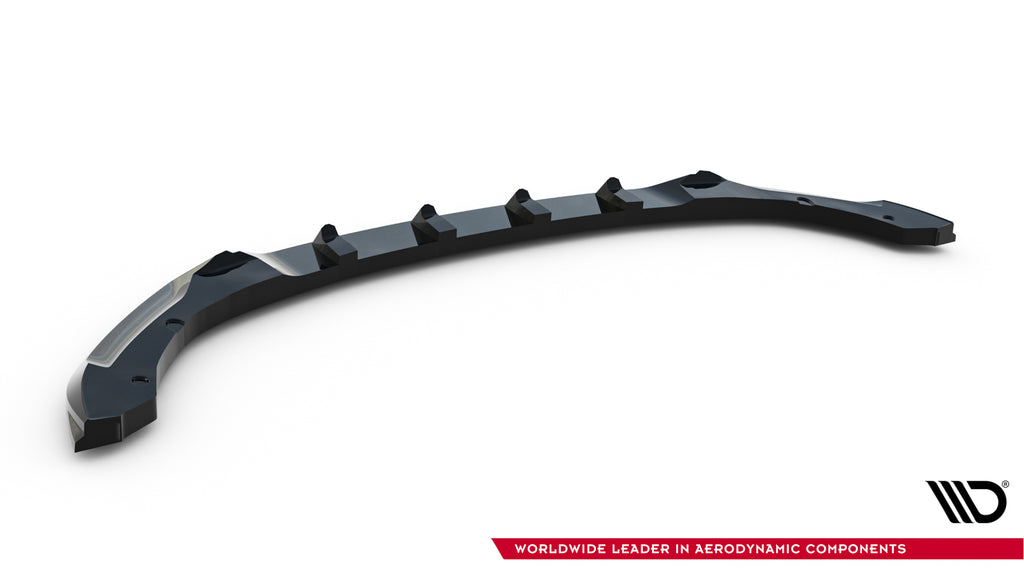Maxton Design Street+ Spoilerlippe Front Ansatz passend für Renault Megane E-Tech Electric Mk1 schwarz Hochglanz