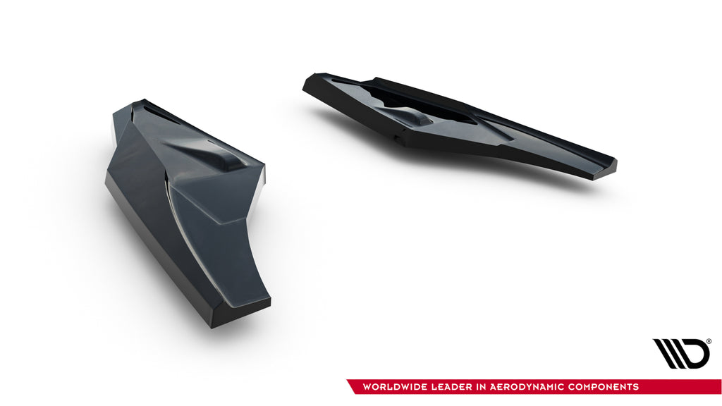 Maxton Design Heck Ansatz Flaps Diffusor V.3 passend für Audi S3 Sportback 8Y Facelift schwarz Hochglanz