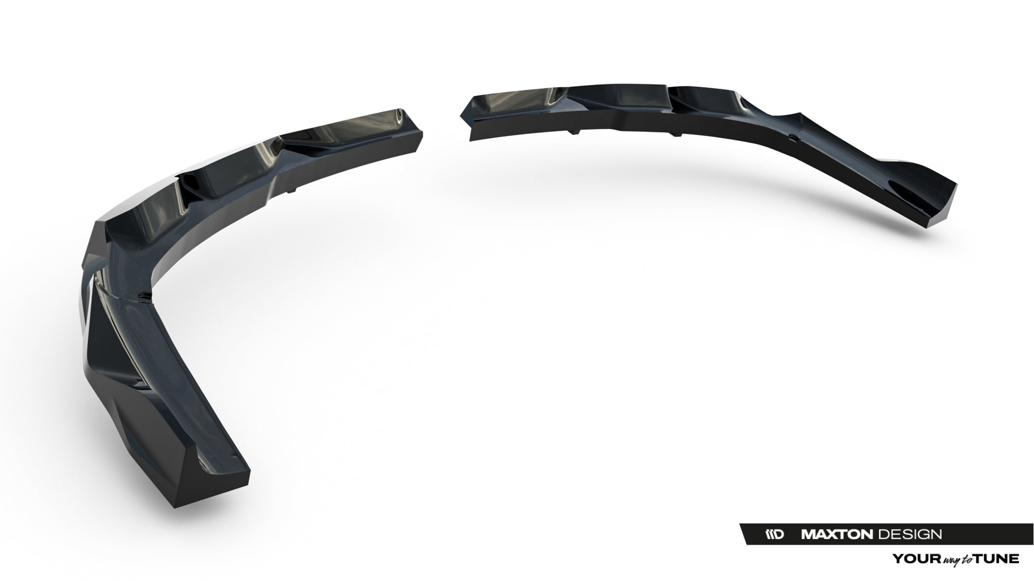 Maxton Design Street+ Mittlerer Diffusor RACE passend für BMW X3 M-Paket G45 schwarz Hochglanz