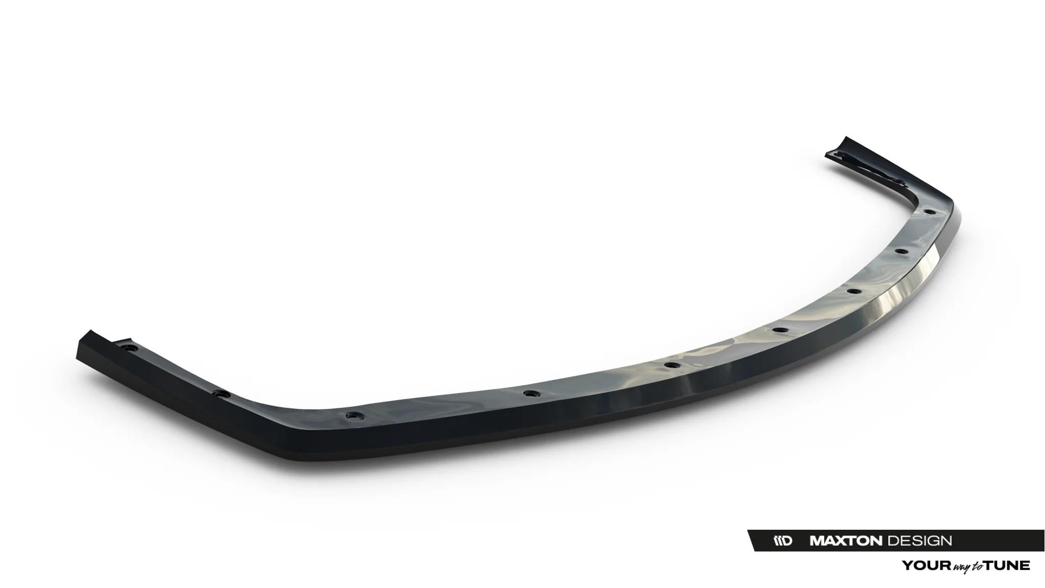 Maxton Design Street+ Spoilerlippe Front Ansatz V.3 passend für BMW M3 / 3 M-Paket Coupe / Cabrio E36 schwarz Hochglanz