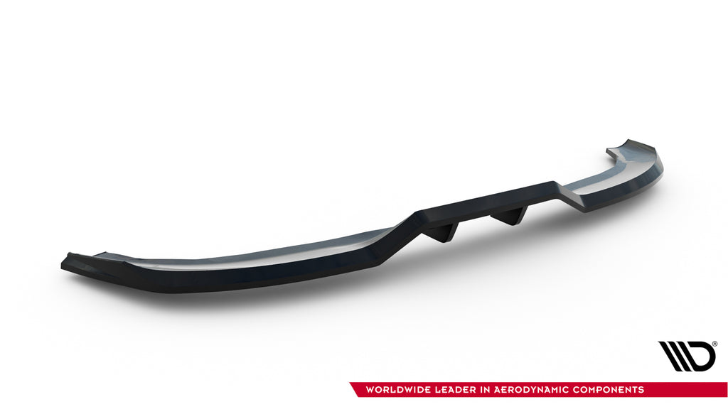 Maxton Design Mittlerer Diffusor Heck Ansatz DTM Look passend für Renault Megane E-Tech Electric Mk1 schwarz Hochglanz