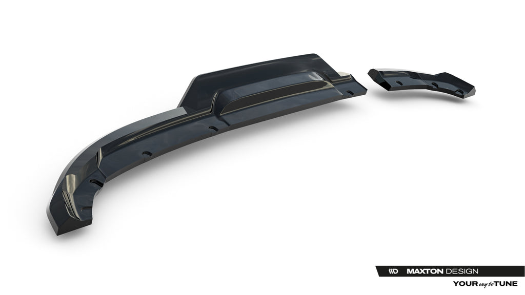 Maxton Design Street+ Mittlerer Diffusor RACE passend für Renault Clio Mk5 Facelift schwarz Hochglanz