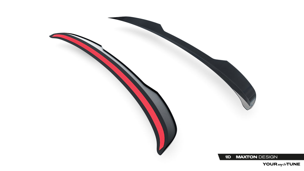 Maxton Design Spoiler CAP passend für BMW 3er M-Paket Touring F31 / F31 Facelift schwarz Hochglanz
