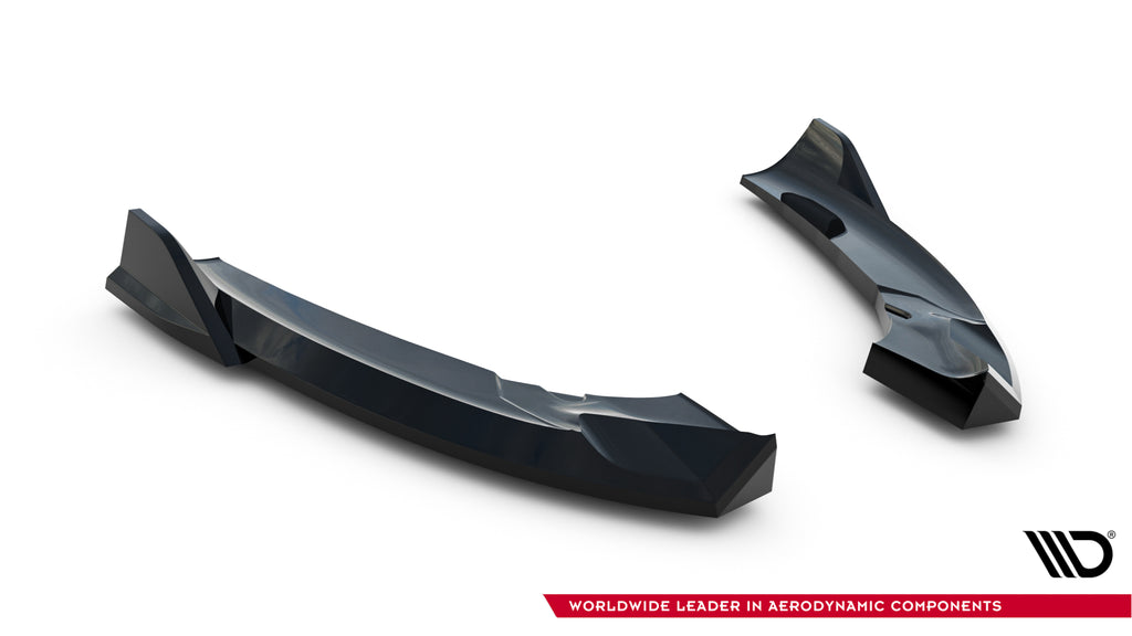 Maxton Design Heck Ansatz Flaps Diffusor passend für Dodge Charger RT Scat Pack Widebody Mk3 Facelift schwarz Hochglanz