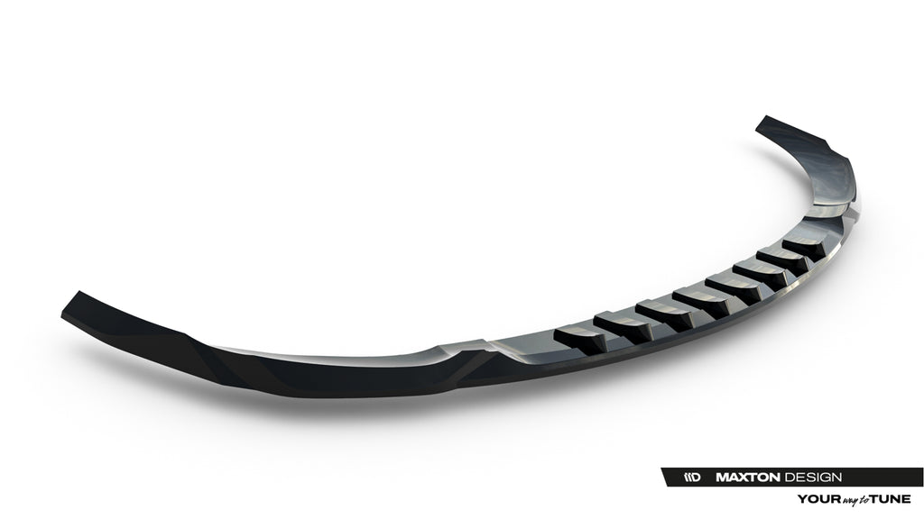 Maxton Design Street+ Spoilerlippe Front Ansatz V.1 passend für Mercedes-AMG C63 Limousine / Kombi W206 / S206 schwarz Hochglanz