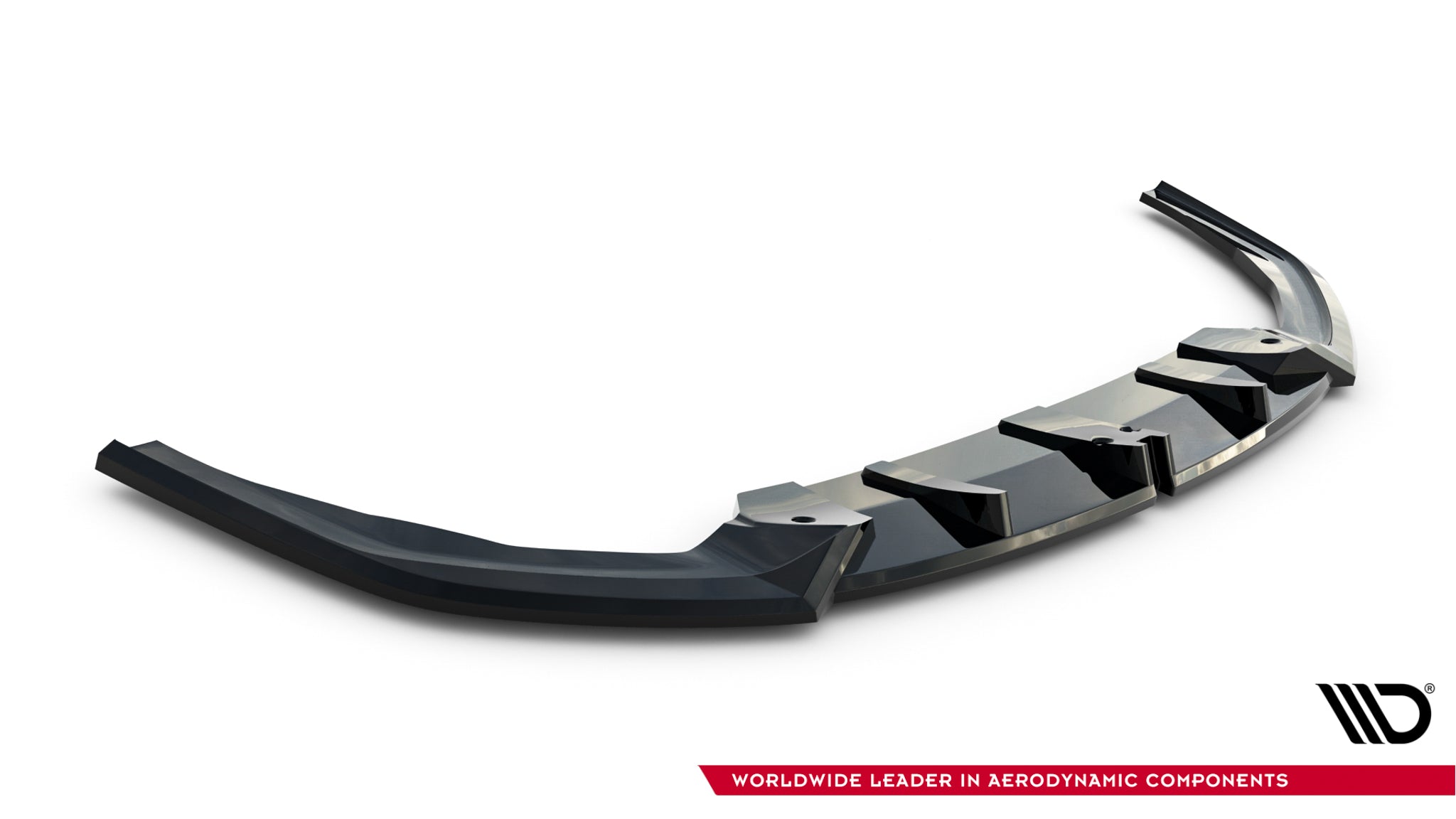 Maxton Design Street+ Spoilerlippe Front Ansatz V.1 passend für BMW M135i M Performance F70 schwarz Hochglanz