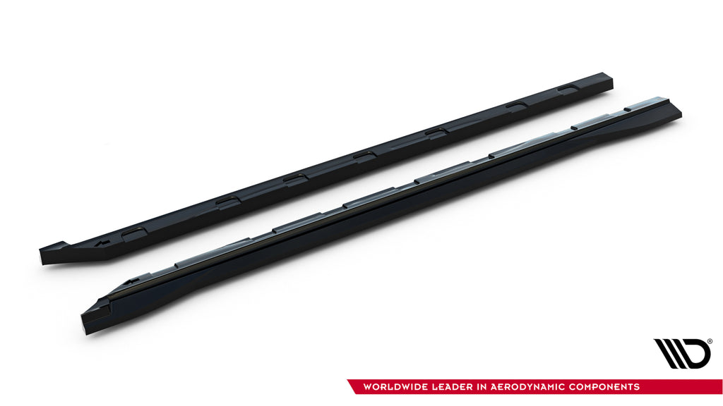 Maxton Design Street+ Seitenschweller Leisten passend für MG HS Mk1 Facelift schwarz Hochglanz