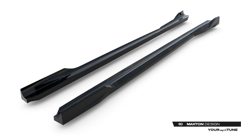 Maxton Design Street+ Seitenschweller Leisten passend für BMW X3 M50 G45 schwarz Hochglanz