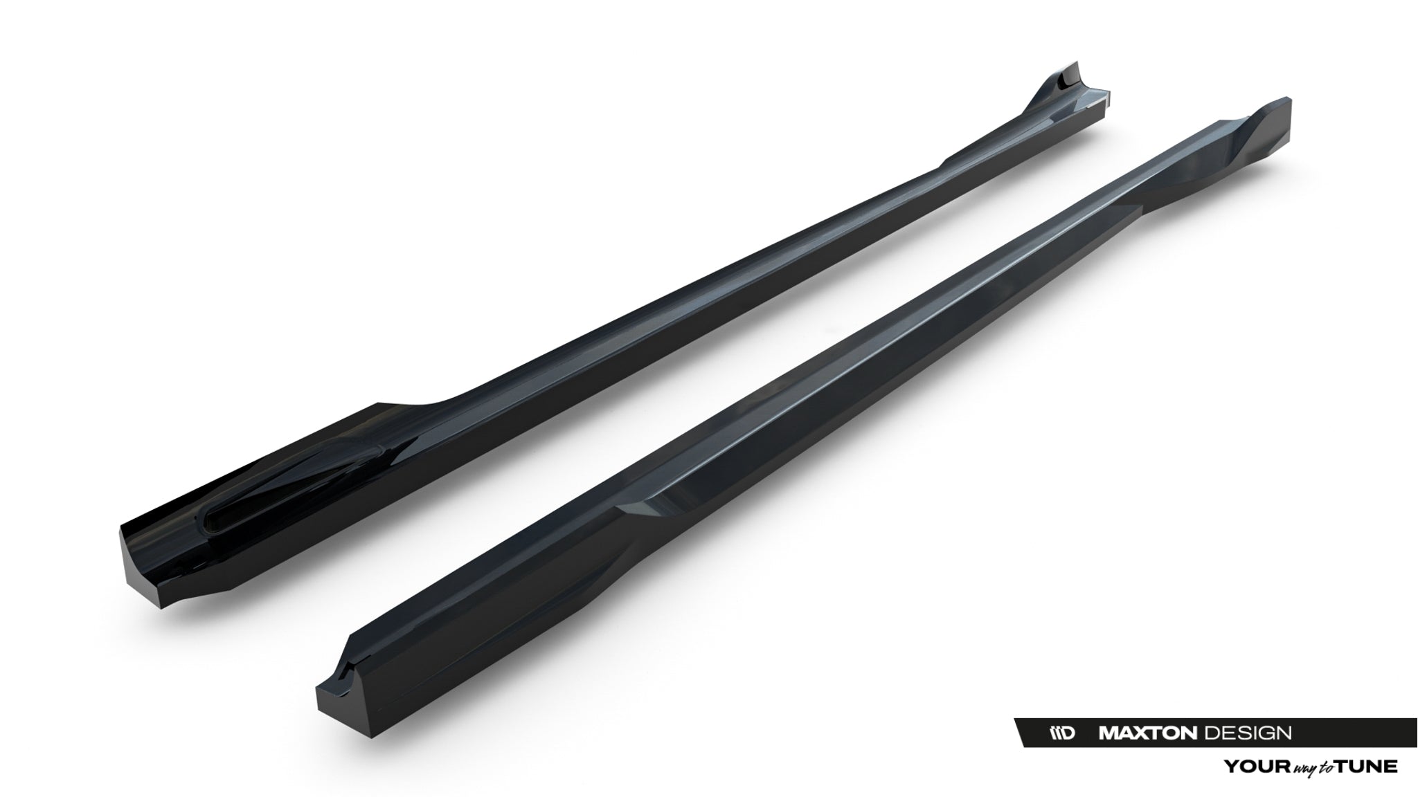 Maxton Design Street+ Seitenschweller Leisten passend für BMW X3 M50 G45 schwarz Hochglanz