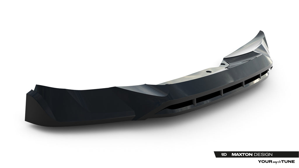 Maxton Design Street+ Spoilerlippe Front Ansatz passend für Land Rover Defender Mk4 schwarz Hochglanz